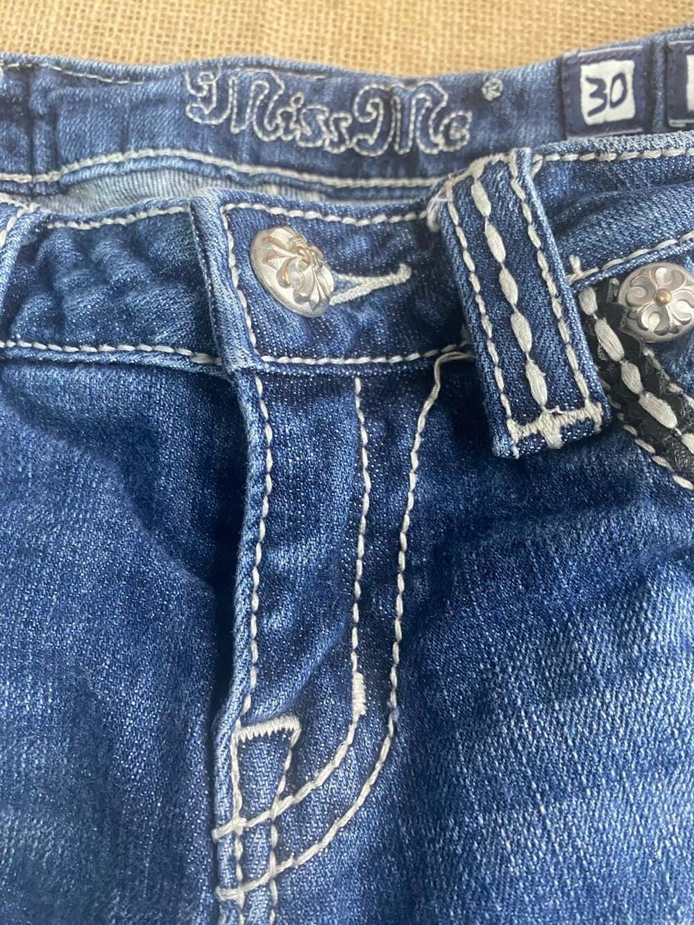 Miss Me Blue Bootcut Jeans - Picture 7 of 16